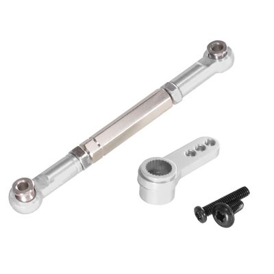 RC Models Parts For MJX For HYPER GO H12Y 1/12 For Metal Servo Rod Arm Remote Control Car Vulnerable Parts Upgrade Op(Silver)