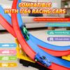 MINDNOOK 16 Ft Flexible Race Car Track Set for Kids, Portable Roll-Up Racetrack with 4 Cars & Suction Cups, Compatible with 1:64 Diecast Toy Cars, Gift for Boys & Girls Ages 4-12 view 2