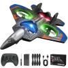 2026 New RC Stunt Fighter Jet Toy for Kids with 360 Flips & LED Lights, Foam Remote Control Airplane RC Plane for Kid Boy Adult, Altitude Hold Speed Adjust, RC Airplane Fighter Jet Toy Gifts view 1