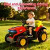 12V Dual-Drive Kids' Electric Vehicle (Tractor Style) with 2.4G Remote Control and LED Lights, Suitable for Kids Aged 3 and Above(Red) view 3