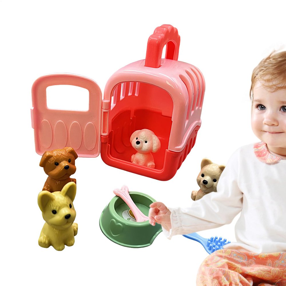 Pet Play Set - 8 Piece dogGrooming Kit, Interactive Pet Care Toys, Imaginative Role Play Set | Educational Animal Toy for Preschool
