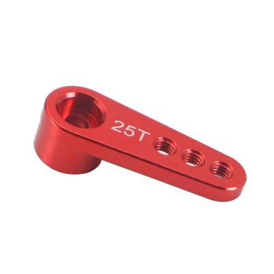 28.5mm 25T Metal Servo Arm Compatible with 1/10 Scale RC Cars Boats Crawlers and Similar Models Servo Parts Accessories(Red)