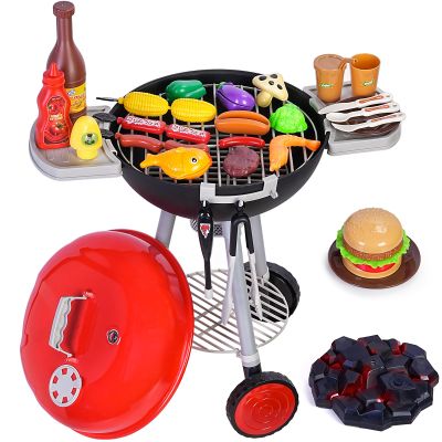 32Pcs BBQ Play Set, Kids Kitchen Interactive Grill Playset Cooking Toy Set for Toddlers