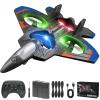 2026 New RC Stunt Fighter Jet Toy for Kids with 360 Flips & LED Lights, Foam Remote Control Airplane RC Plane for Kid Boy Adult, Altitude Hold Speed Adjust, RC Airplane Fighter Jet Toy Gifts view 1