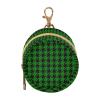 Classic Houndstooth Bright Green Print Pacifier Holder Case with Metal Clip Portable Pacifiers Holder for Newborn Baby Boys view 1