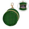 Classic Houndstooth Bright Green Print Pacifier Holder Case with Metal Clip Portable Pacifiers Holder for Newborn Baby Boys view 2