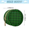 Classic Houndstooth Bright Green Print Pacifier Holder Case with Metal Clip Portable Pacifiers Holder for Newborn Baby Boys view 3