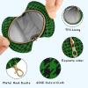 Classic Houndstooth Bright Green Print Pacifier Holder Case with Metal Clip Portable Pacifiers Holder for Newborn Baby Boys view 4