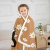 Erosebridal Cartoon Milk Cow Fleece Blanket Baby 30"x40" Black White Cow Daisy Sherpa Blanket Cute Farm Animal Theme Fuzzy Plush Throw for Kids Boys Girls,Daisy Plant Decor for Bed Couch view 4