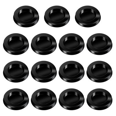 15pcs Round Piggy Bank Closure Plug Piggy Bank Stoppers Rubber Plugs Money Saving Box Plug Cover 1.45" Outer Diameter (Black)