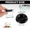 15pcs Round Piggy Bank Closure Plug Piggy Bank Stoppers Rubber Plugs Money Saving Box Plug Cover 1.45" Outer Diameter (Black) view 2