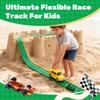 MINDNOOK 16 Ft Flexible Race Car Track Set for Kids, Portable Roll-Up Racetrack with 4 Cars & Suction Cups, Compatible with 1:64 Diecast Toy Cars, Gift for Boys & Girls Ages 4-12 view 2