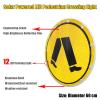 24" Solar-Powered LED Traffic Sign - Waterproof Pedestrian Crossing Alarm Light, Durable Aluminum Alloy Crosswalk Indicator for Improved Road Safety & Visibility view 2