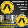 24" Solar-Powered LED Traffic Sign - Waterproof Pedestrian Crossing Alarm Light, Durable Aluminum Alloy Crosswalk Indicator for Improved Road Safety & Visibility view 4