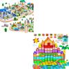 172Pcs Wooden Train Set for Toddlers & Magnetic Tiles Building Toys Set for Kids Ages 3-5 4-8 (Classic) view 1