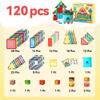 172Pcs Wooden Train Set for Toddlers & Magnetic Tiles Building Toys Set for Kids Ages 3-5 4-8 (Classic) view 3