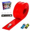 Flexible Race Track for Kids 15ft Portable Roll up Flex Track Race Cars with Suction Cups & Dual Orbits DIY Play Fun for Boys Girls Indoor Outdoor, Red view 1