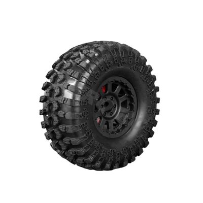 2.2" Beadlock Wheels with 128mm Tires Assembled Nylon Compatible with 1 10 Scale RC Rock Crawler Models Like Wraith RR10 RBX10(1PC)