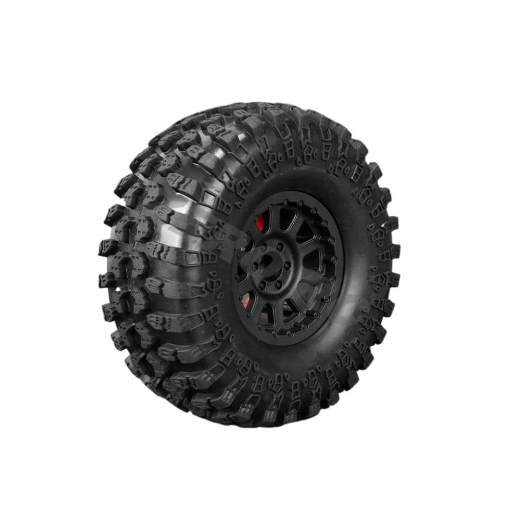 2.2" Beadlock Wheels with 128mm Tires Assembled Nylon Compatible with 1 10 Scale RC Rock Crawler Models Like Wraith RR10 RBX10(1PC)