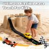 MINDNOOK 16 Ft Flexible Race Car Track Set for Kids, Portable Roll-Up Racetrack with 4 Cars & Suction Cups, Compatible with 1:64 Diecast Toy Cars, Gift for Boys & Girls Ages 4-12 view 2