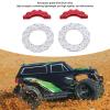UPALDHOU RC Brake Disc Caliper Set, High Simulation Aluminum Alloy Brake Discs RC Crawler Brake Disc for RC Crawler Car (Red) view 4