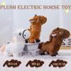 Electric Plush Horse,Interactive Walking Pony with Joyful Neighing Sound,Realistic Head Wagging & Tail Movement,Adorable Realistic Animal Pet Toys,Cute Soft Animated Horse Toys,for ChristmasGift view 2