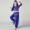 5 PCS Girls Sequin Bodysuit Sets Cute Sparkle Glitter Tops Perform Dance Costumes School Birthday Festival Party Long Sleeve Tops Waist Chain Headdress Bracelet Sets view 4