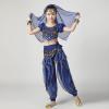 5 PCS Girls Sequin Bodysuit Sets Cute Sparkle Glitter Tops School Perform Dance Costumes Birthday Festival Party Short Sleeve Tops Waist Chain Headdress Bracelet Sets view 2