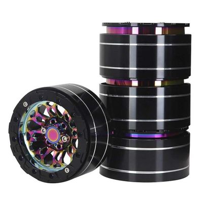 4Pcs 2.2" Aluminum Beadlock Wheel Rims Compatible with 1 10 Scale RC Crawler Compatible With Various Models Including TRX6 RR10 Wraith
