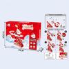 Christmas Tree Ski Slope,Musical Gingerbread Ski Slope with LED Light & Music, Christmas Santa Climbing Stairs Slide Toys, Automatic Stairs Motion Playset,with 3 Characters,Xmas Gifts for 3+(Red) view 2