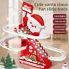 Christmas Tree Ski Slope,Musical Gingerbread Ski Slope with LED Light & Music, Christmas Santa Climbing Stairs Slide Toys, Automatic Stairs Motion Playset,with 3 Characters,Xmas Gifts for 3+(Red) view 3