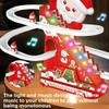 Christmas Tree Ski Slope,Musical Gingerbread Ski Slope with LED Light & Music, Christmas Santa Climbing Stairs Slide Toys, Automatic Stairs Motion Playset,with 3 Characters,Xmas Gifts for 3+(Red) view 4