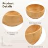 Toyosport 6 Pcs Bamboo Wooden Bowls Set, 2.6 in Small Serving Bowls for Appetizers, Side Dishes, Condiments, Dipping Sauce Bowls, Reusable Brown Bowls view 4