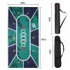 Nugnurt Poker Mat for 10 Players, 47x24 Inch Texas Holdem Poker Table Mat with Non-Slip Rubber Backing, Waterproof Table Topper, Includes PE Storage Tube & Carry Bag view 2