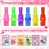 24 Pack Finger Lights Valentines, Bulk Valentines Day Cards Gifts for Kids School Gift Exchange Classroom Prizes Valentine s Day Cards Party Favors for Kids Boys Girls Goodie Bag Toys Stuffers view 2
