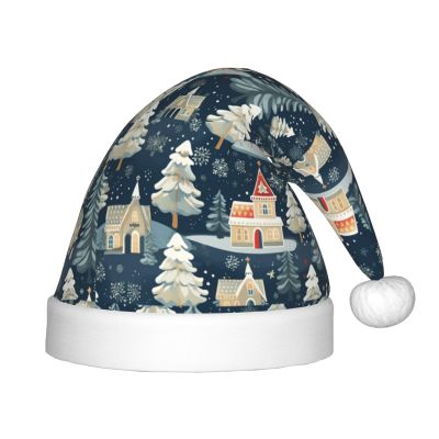 Bnvmwe Christmas Winter Landscape Deer Children And Youth Christmas Hats, Holiday Hats, New Year'S Parties
