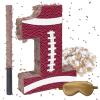 16Inch Football Number 1 Piata Includes Blindfold, Wooden Stick and Confetti for Game Day Tailgate Party Decorations - 15.8"x 11x 2.76 view 1