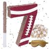 16Inch Football Number 7 Piata Includes Blindfold, Wooden Stick and Confetti for Game Day Tailgate Party Decorations - 15.8x 11x 2.76 view 1