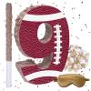 16Inch Football Number 9 Piata Includes Blindfold, Wooden Stick and Confetti for Game Day Tailgate Party Decorations - 15.8x 11x 2.76 view 1