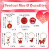 NAISKA 50PCS Red Hair Jewelry for Braids Cute Hair Beads Flower Heart Hair Charms for Girls 7 Styles Dreadlock Jewelry Loc Beads Valentine's Day Hair Accessories for Kids Girls view 4