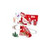 Christmas Santa Climbing Stairs Slide Toys, Animated Musical Gingerbread Ski Slope, Electric Santa Slide Track Climbing Toy, Xmas Stairs LED Light Music Motion Playset Home Decoraitons (Set B-5) view 1
