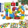 3D Stem Electric Train Set, Magnetic Train Track Set, Anti-Gravity 3D Infinity Track with Motorized Train and Traffic Signs, Train Modular Clip-Fit Tracks, Loop 360 (81Pcs+1Car) view 1