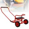 Red,Double Seated Kids Pull Wagon, Outdoor Play Cart for Two Children with 220LBS Capacity, Soft Padded Seat for Kindergarten & Backyard Fun view 1