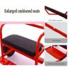 Red,Double Seated Kids Pull Wagon, Outdoor Play Cart for Two Children with 220LBS Capacity, Soft Padded Seat for Kindergarten & Backyard Fun view 2