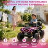 12V Kids' Electric Off-Road Ride-On Vehicle - Four-Wheel Suspension Off-Roader with 2.4G Remote Control, Dual Doors, Music, Cool LED Lights, for Boys & Girls (Rose Red) view 3