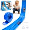 Flexible Race Track for Kids Age 3+, 15 Ft Blue Car Track with Suction Cup view 1