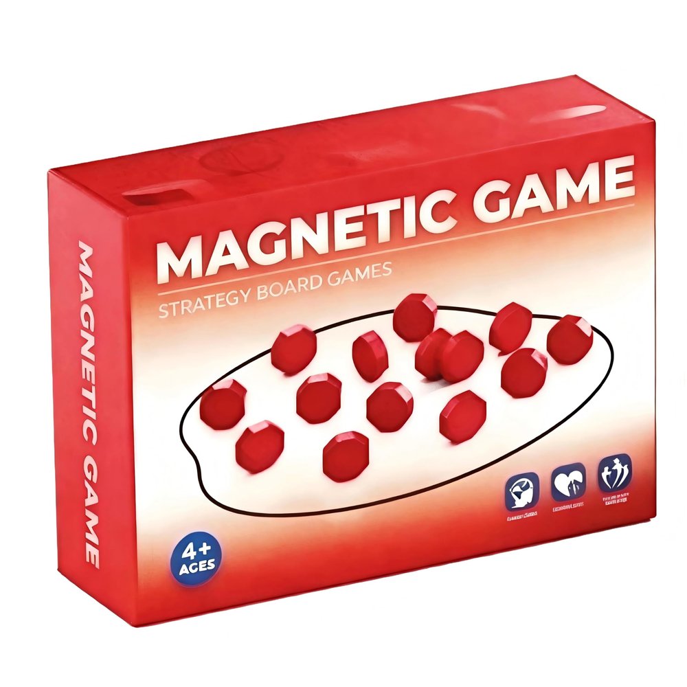 2026 Magnetic Chess Game with 20 Stones Portable Storage Bag, Magnet Chess Games Set for Teenagers Adults, Party Travel Family Games, Fun Tabletop Multiplayer Board Game, Red