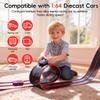 Flexible 15 Ft Race Track Starter Set for Kids Age 3+, Portable Car Track Playsets Compatible with Diecast 1/64th Cars, Long Kid Cars Ramp with Suction Cups, Rolls Up for Storage(Black) view 3