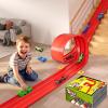 Zyllver 3-Lane Flexible Race Car Track for Kids - 16.4 Ft Race Track Toy with Strong Suction Cups, Roll-Up Portable DIY Racetrack Compatible with 1/64 Diecast Cars view 1