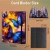 Trading Card Binder with 9 Pocket Pages Album Display Holder 540 Cards Double-Sided Sleeves for Standard Size Cards - Beautiful Art Butterflies view 2